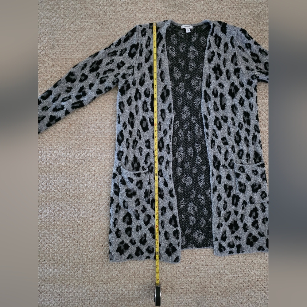 Nine West Black Animal Print Cardigan - Picture 9 of 10